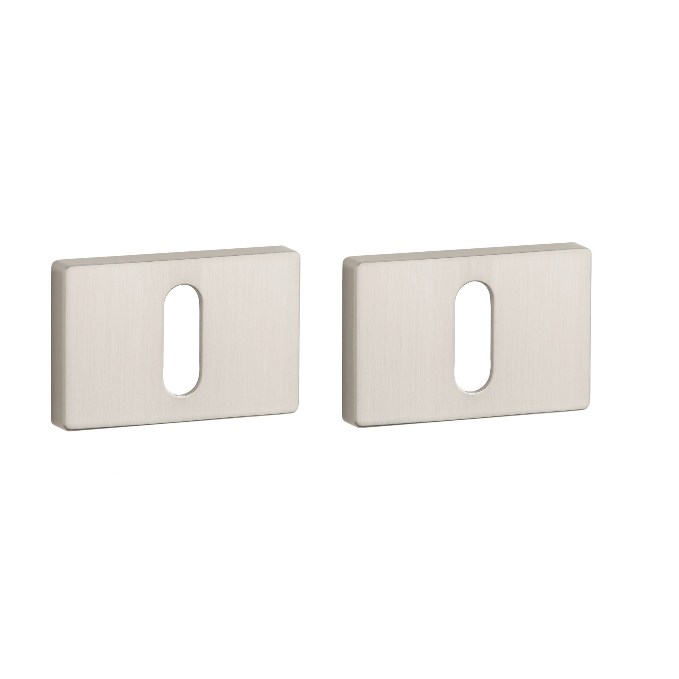 Aprile | Premium Sleutelrozet | 50x33x7mm | Rechthoekig | Mat nikkel - Deurbeslag-expert