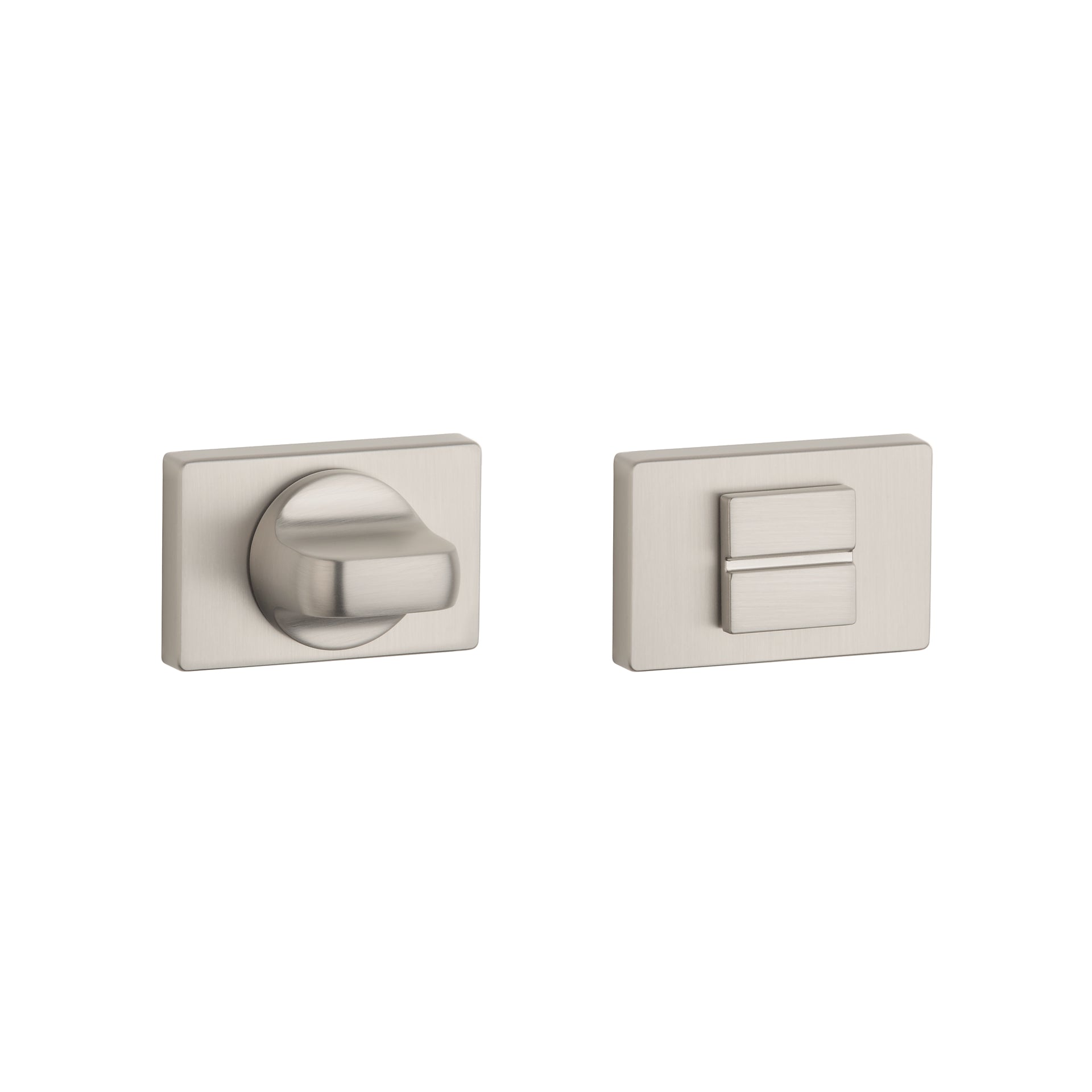 Aprile | Premium WC-garnituur | 52x52x7mm | Rechthoekig | Mat nikkel - Deurbeslag-expert