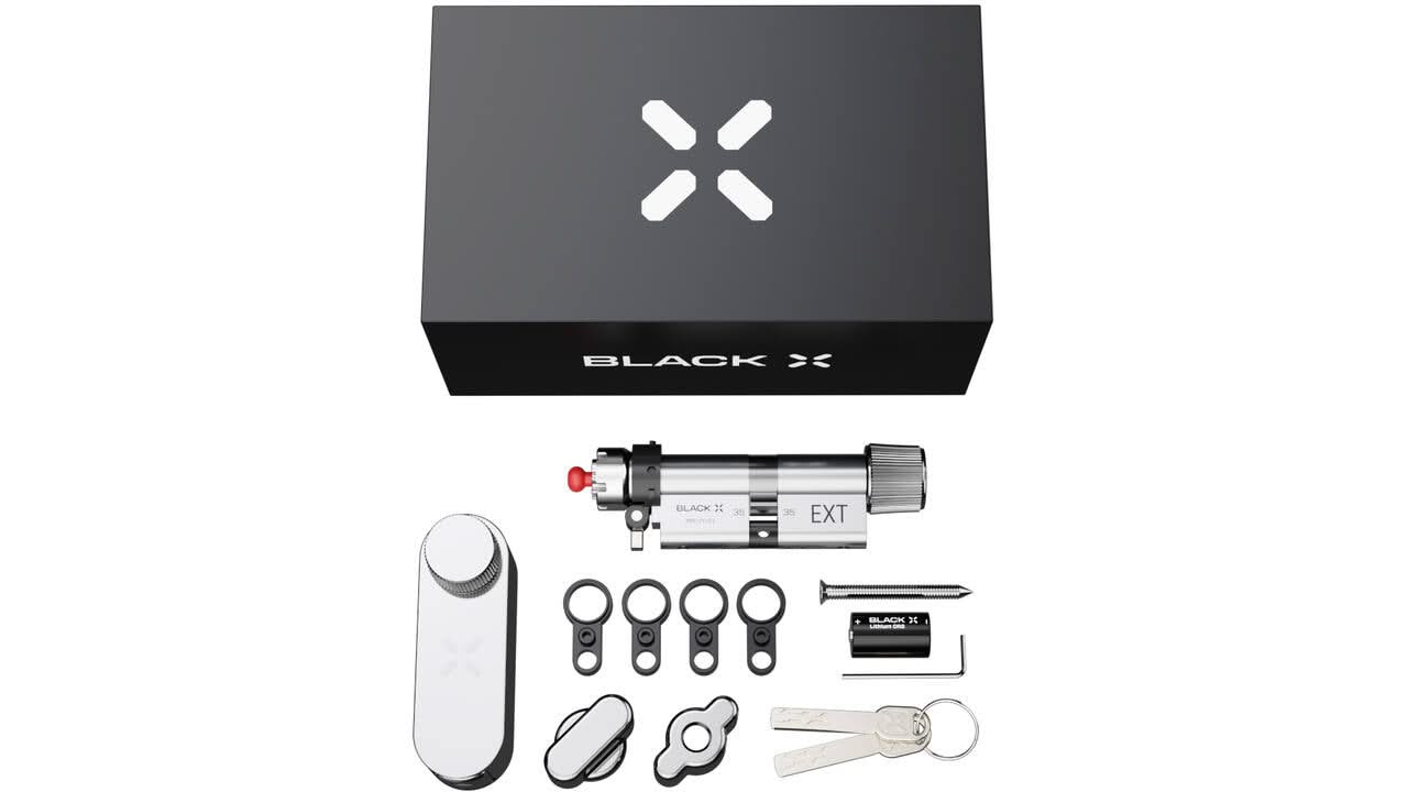 Black X Smart Lock in chroom – productweergave