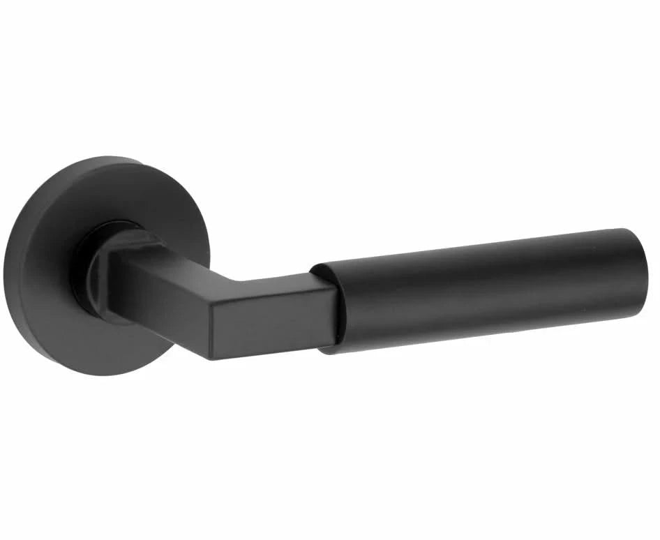 Artitec Deurkruk op rond rozet Bauhaus/Vivo Messing antiek brons - Deurbeslag-expert