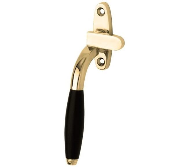 Verrou de fenêtre Artitec Mi Satori avec gâche gauche Bonton ébène Laiton non verni - Expert en quincaillerie de porte