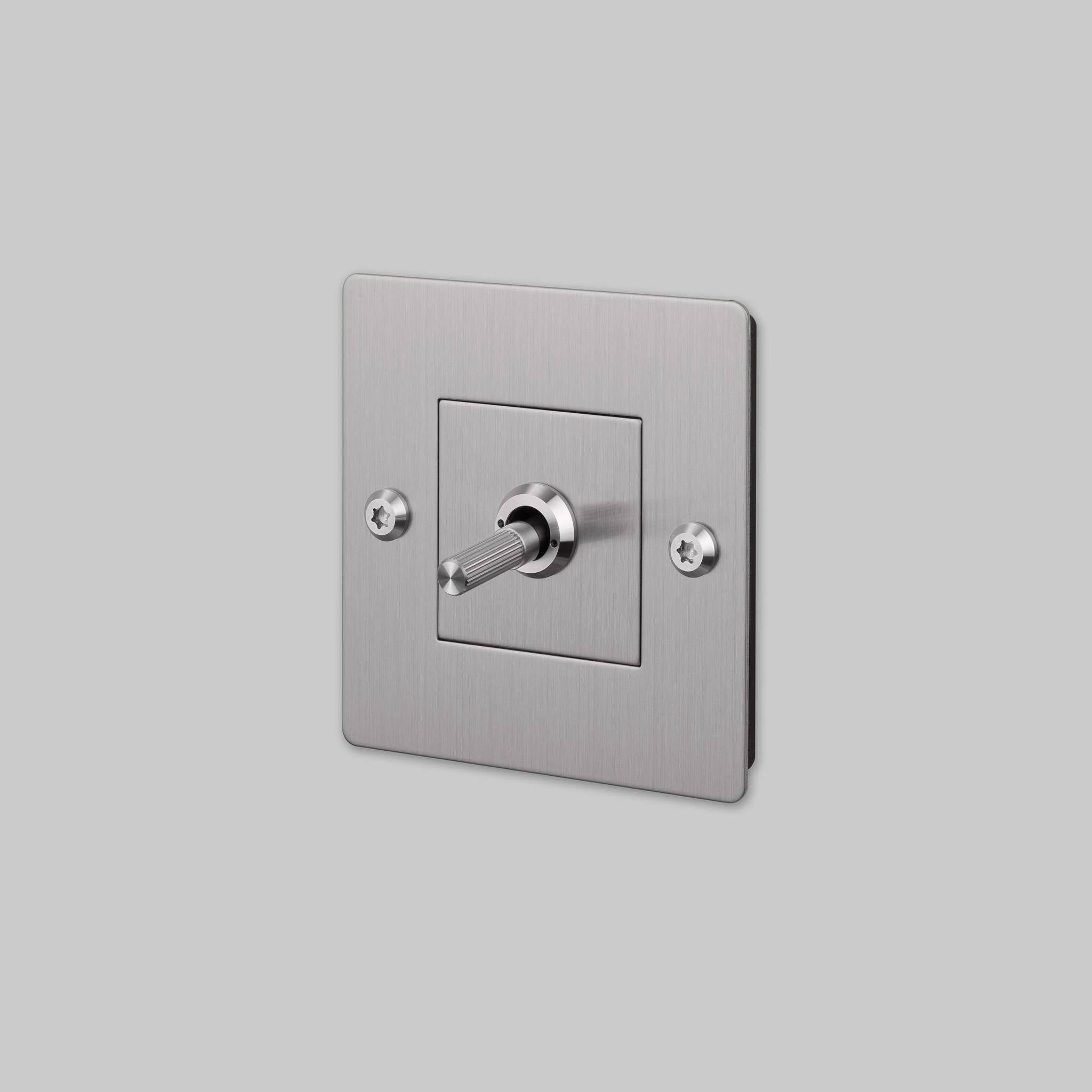 buster + punch | lichtschakelaar 1-voudige tuimelschakelaar linear (zonder logo) | steel