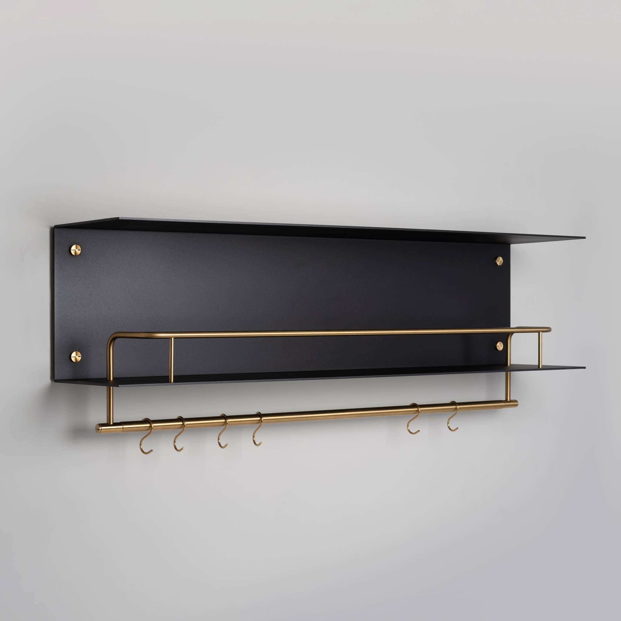 buster + punch | keukenplank hanger zwart | goud