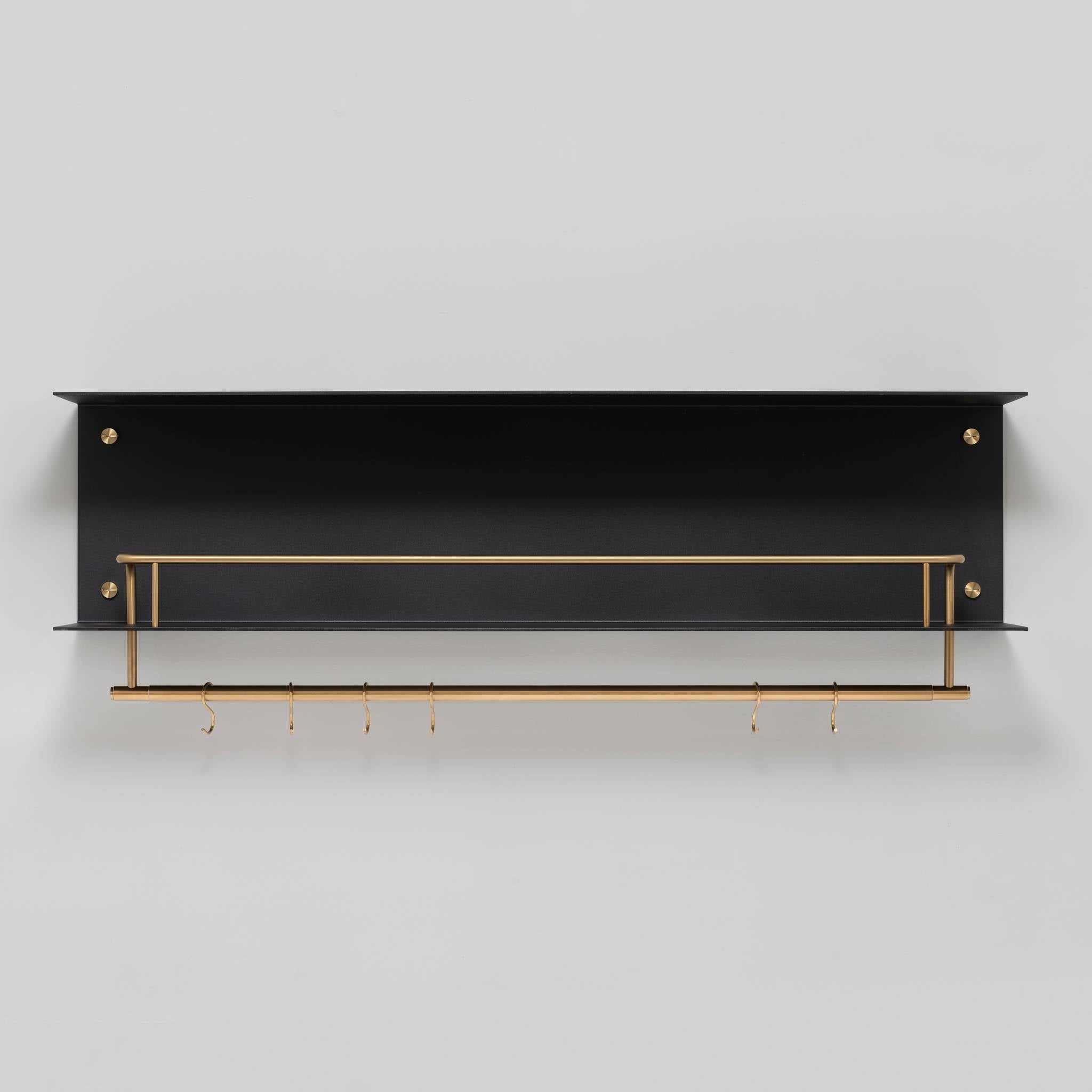 buster + punch | wandplank kitchen shelf hanger | zwart