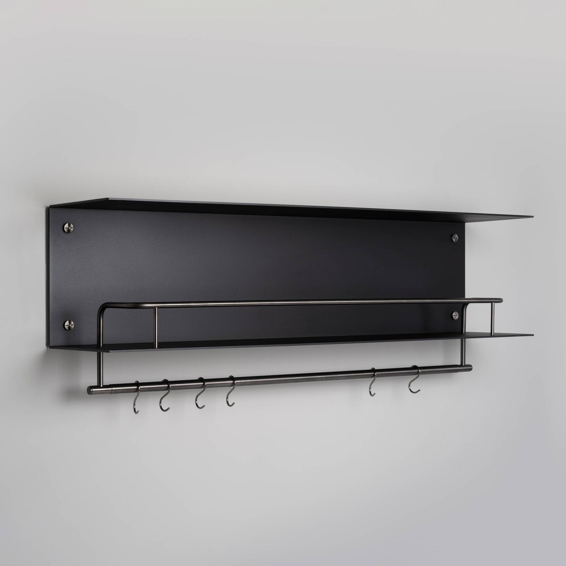 buster + punch | keukenplank hanger zwart | gun metal