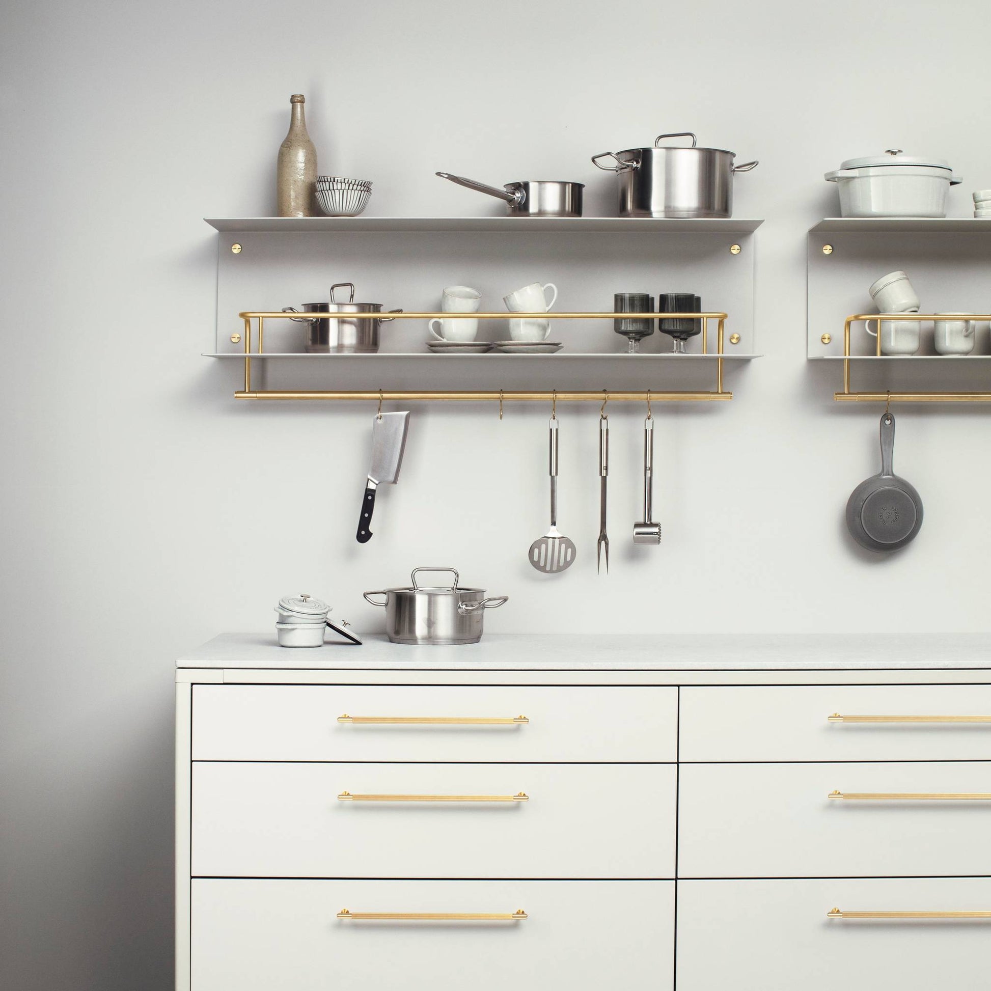 buster + punch | wandplank kitchen shelf hanger | stone