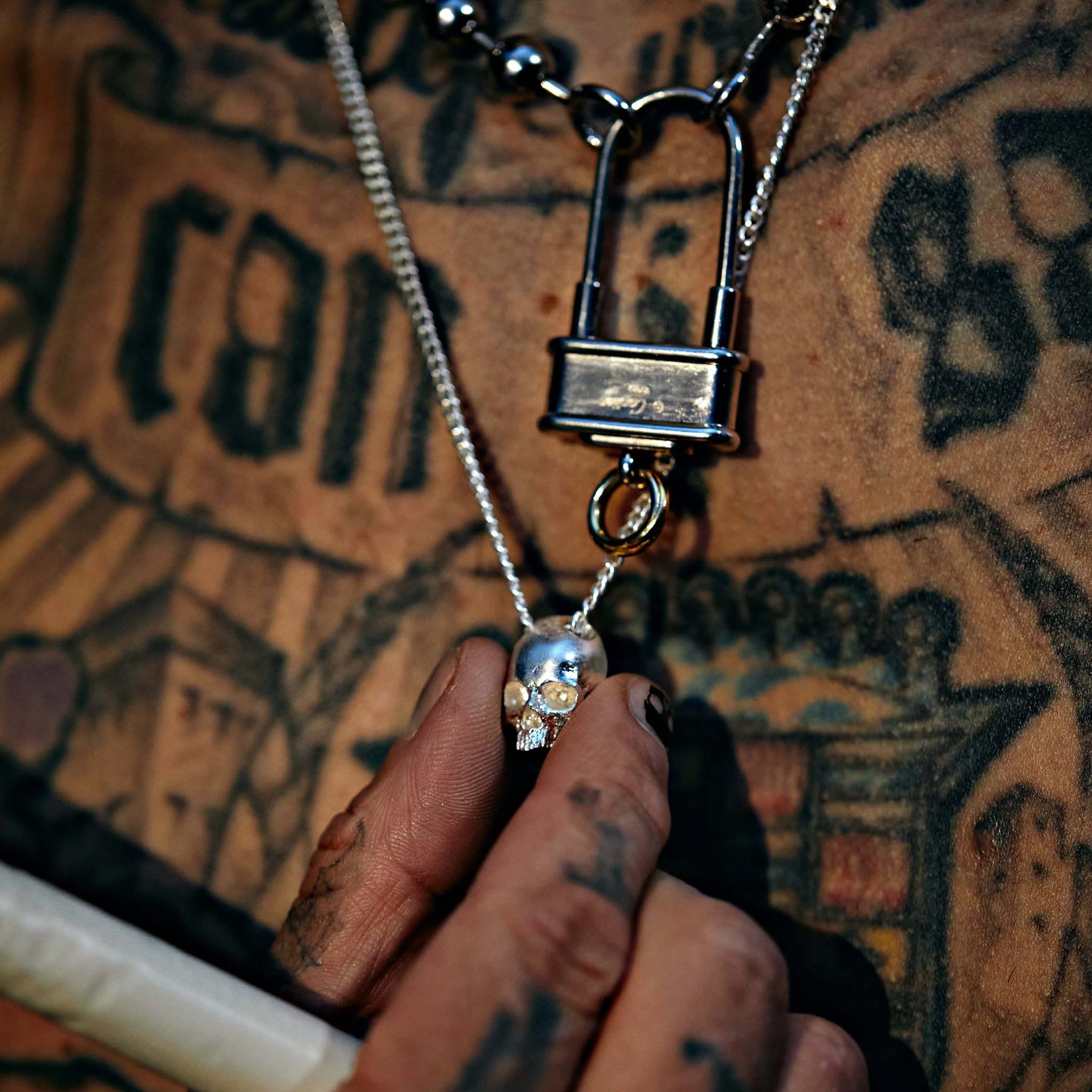 Buster + Punch | Ketting Skull Travis Barker | Zilver