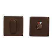 HDD Pro WC Garnituur Square Shape Mat Brons - Deurbeslag-expert