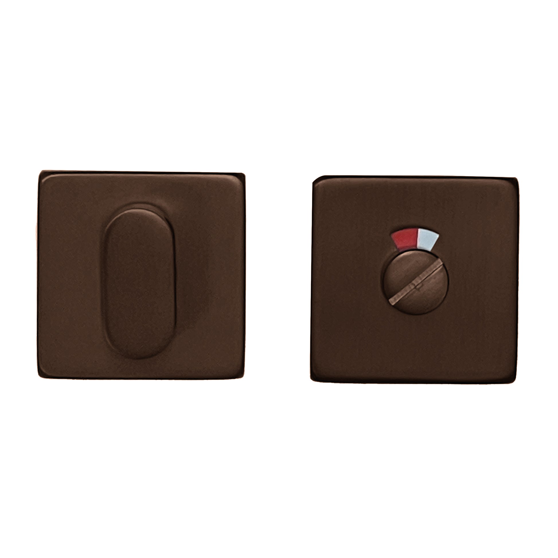 HDD Pro WC Garnituur Square Shape Mat Brons - Deurbeslag-expert