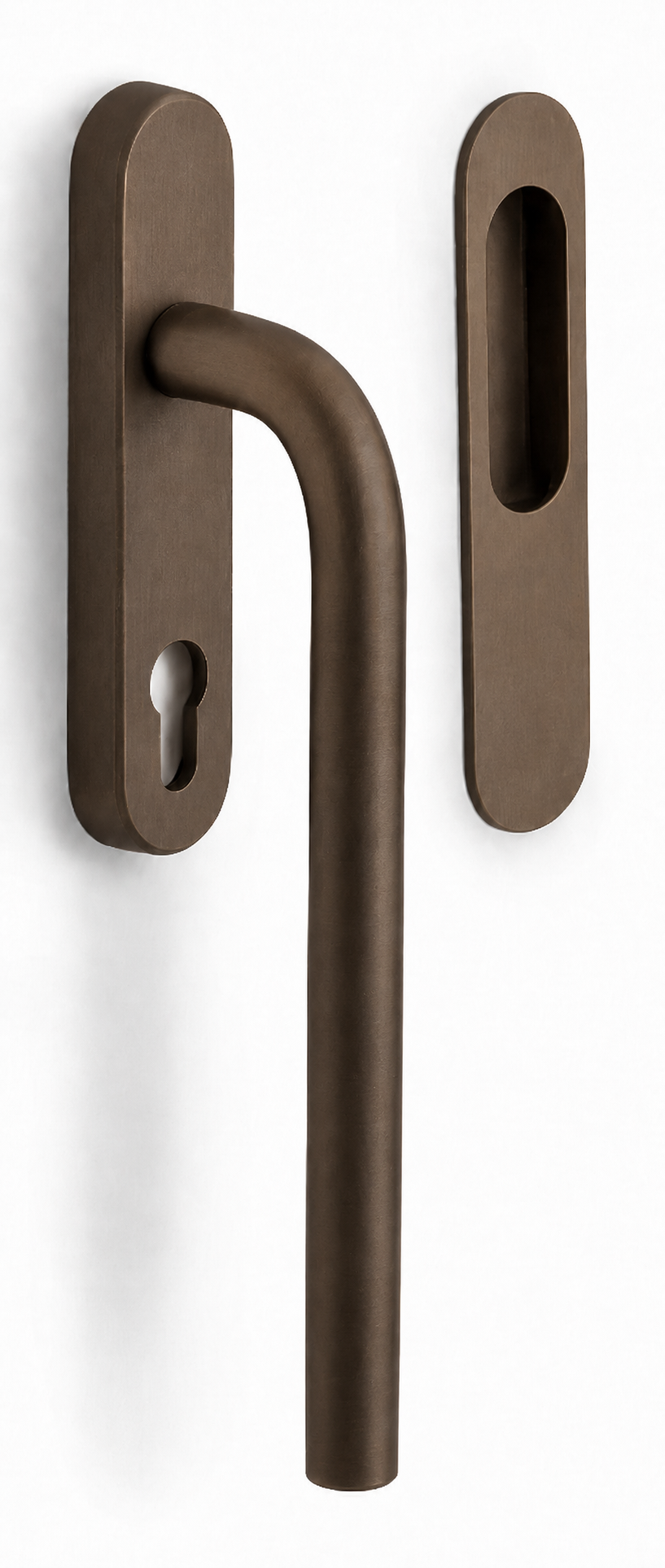 Formani | LB231 | BASICS | Massief | Hefschuifdeurbeslag kruk/kom | Brons