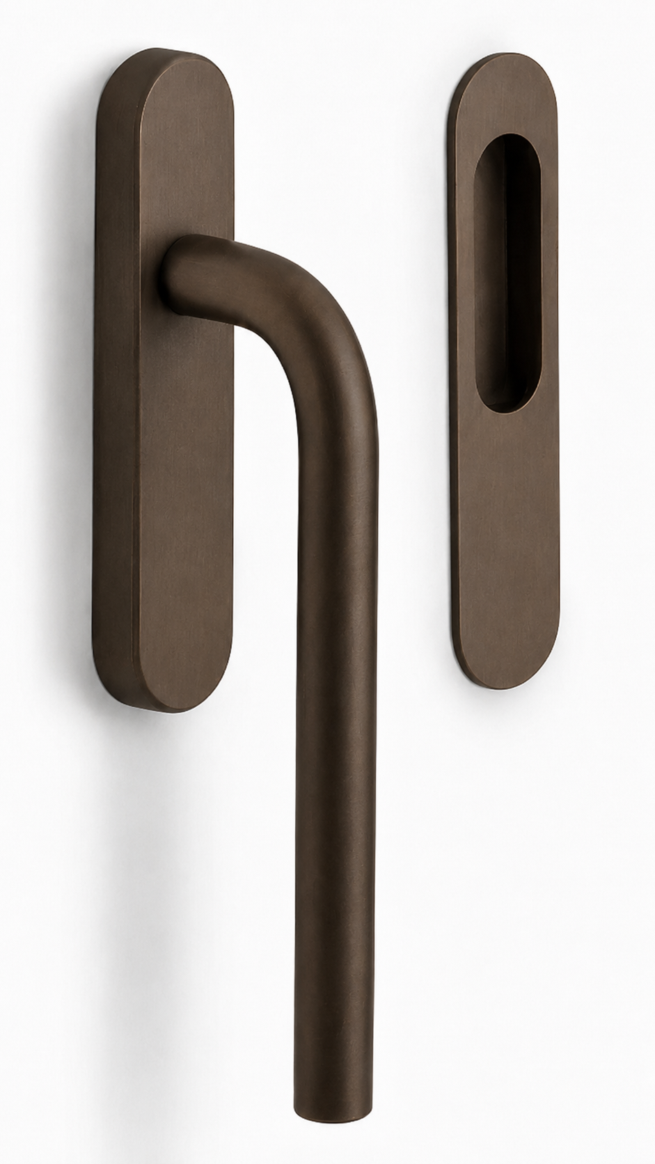 Formani | LB231 | BASICS | Massief | Hefschuifdeurbeslag kruk/kom | Brons