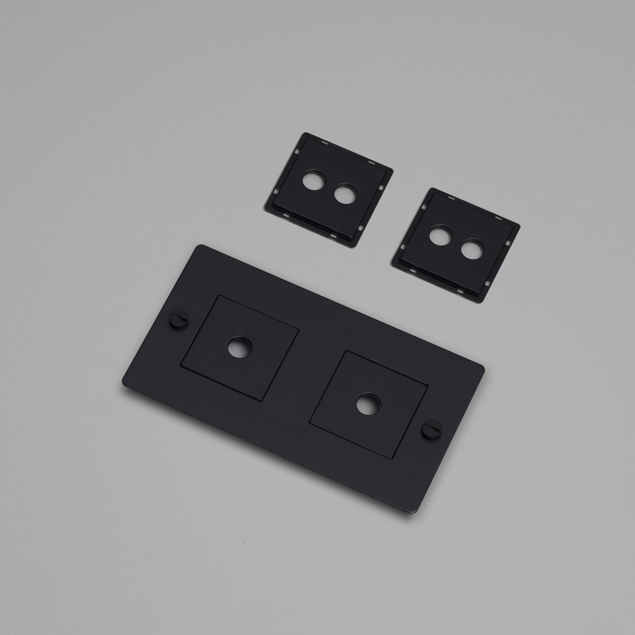 buster + punch | afdekplaat 2-voudig horizontaal | met infills, zonder logo