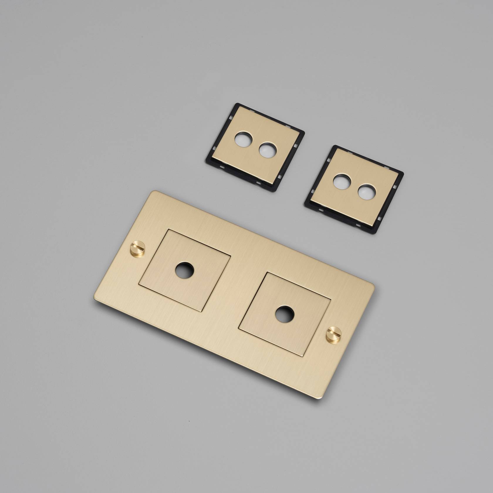 buster + punch | afdekplaat 2-voudig horizontaal | met infills, zonder logo