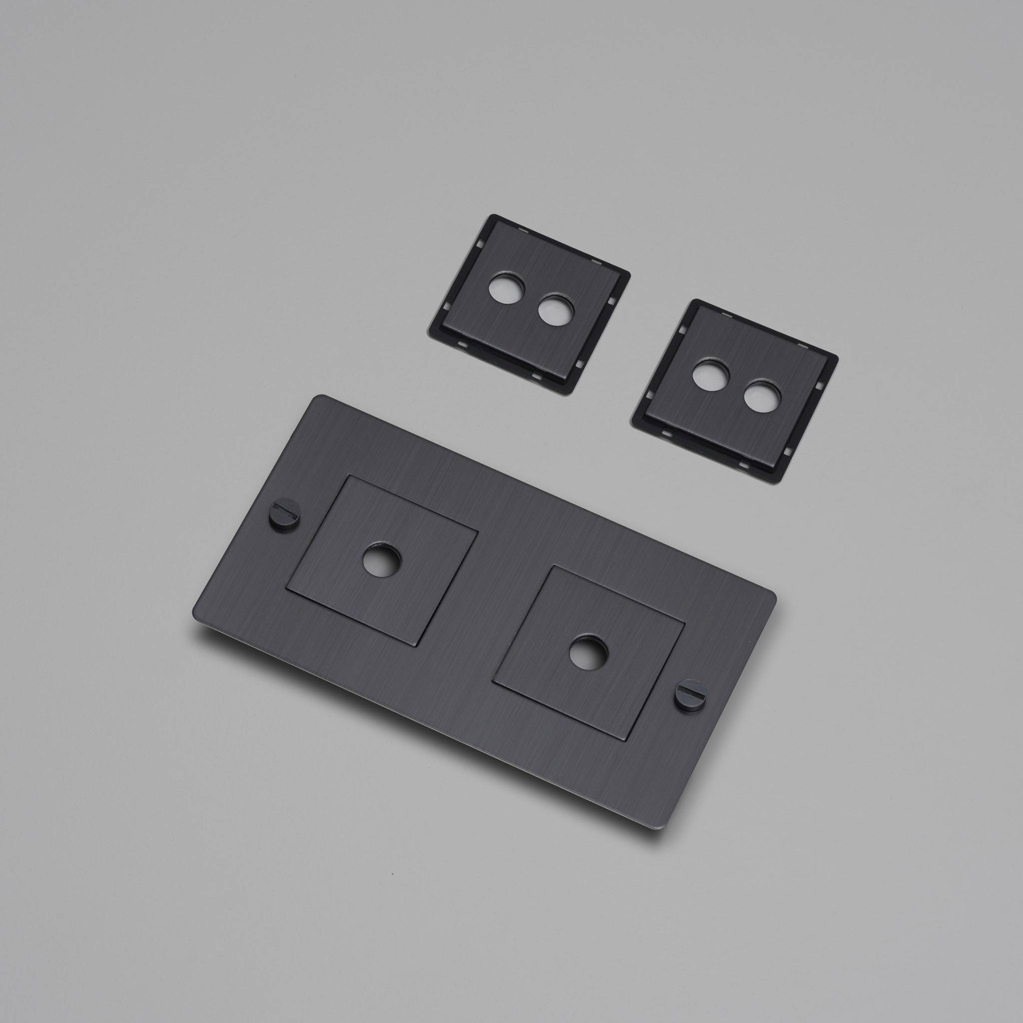buster + punch | afdekplaat 2-voudig horizontaal | met infills, zonder logo