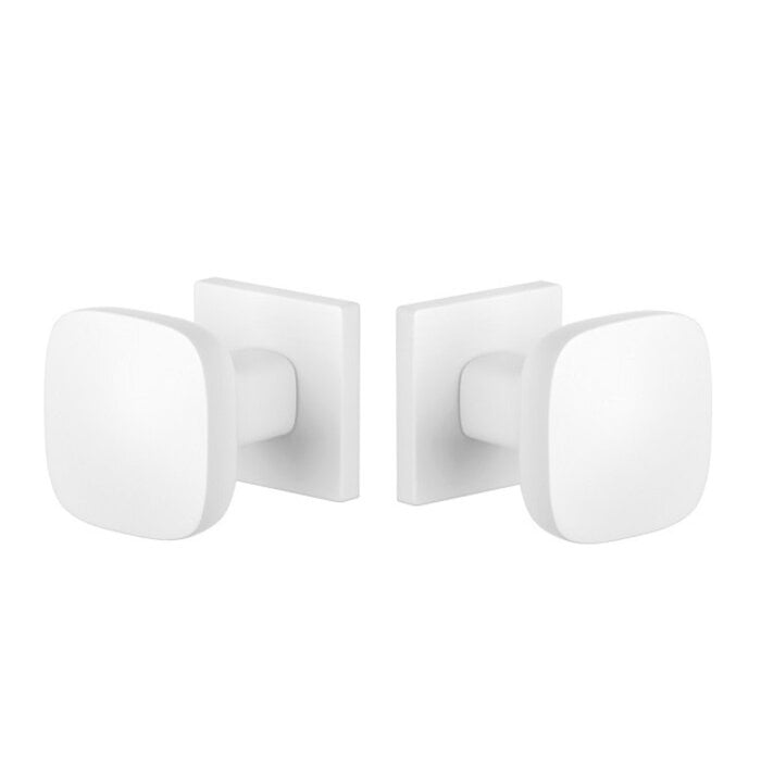 Aprile deurknoppen Querca mat Wit – draaibaar/draaibaar - Deurbeslag-expert