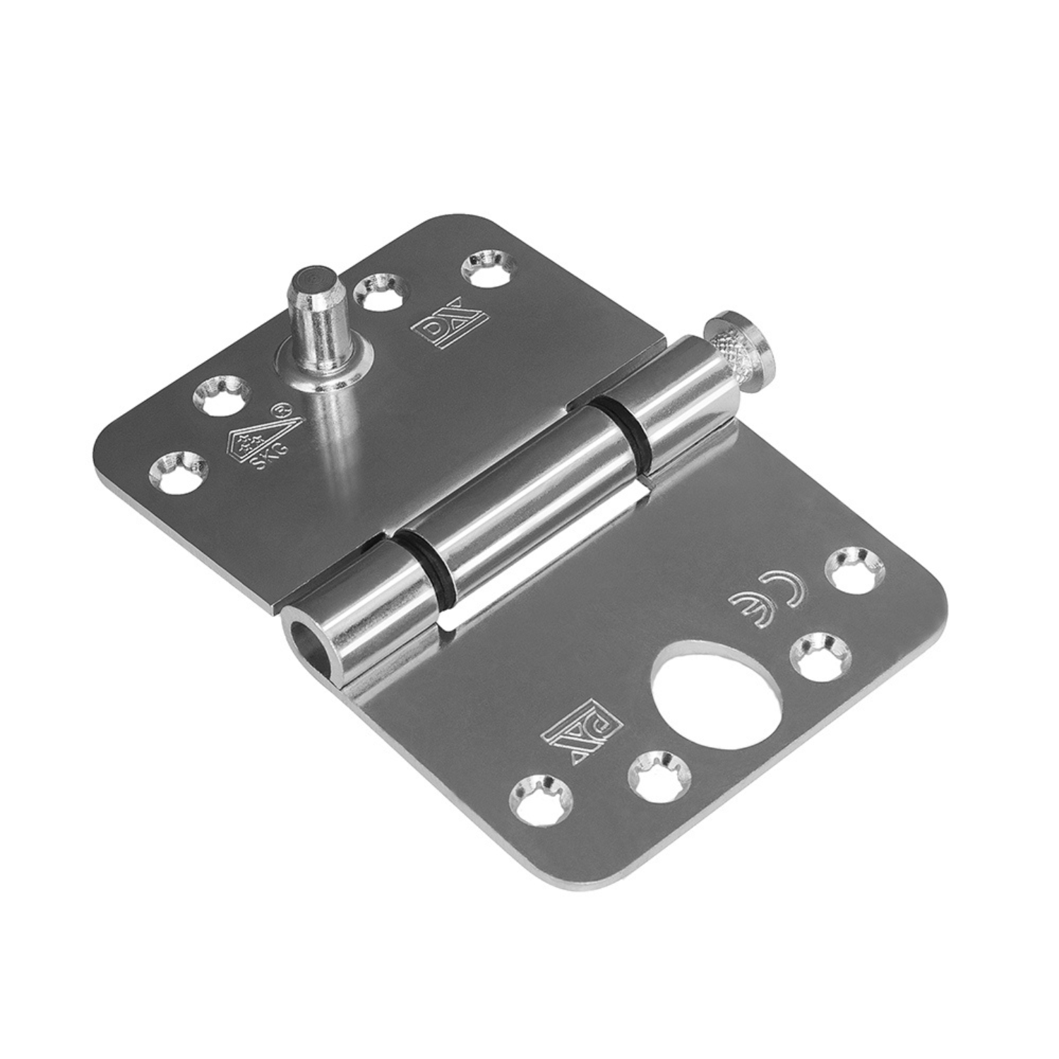 Dulimex Glijlagerscharnier ronde hoeken 3 mm 125x89 mm SKG3 Staal Verzinkt - Deurbeslag-expert