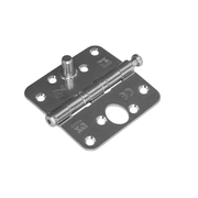 Dulimex Kogellagerscharnier | ronde hoeken | SKG*** | 3 mm dik | 89x89 mm verzinkt - Deurbeslag-expert