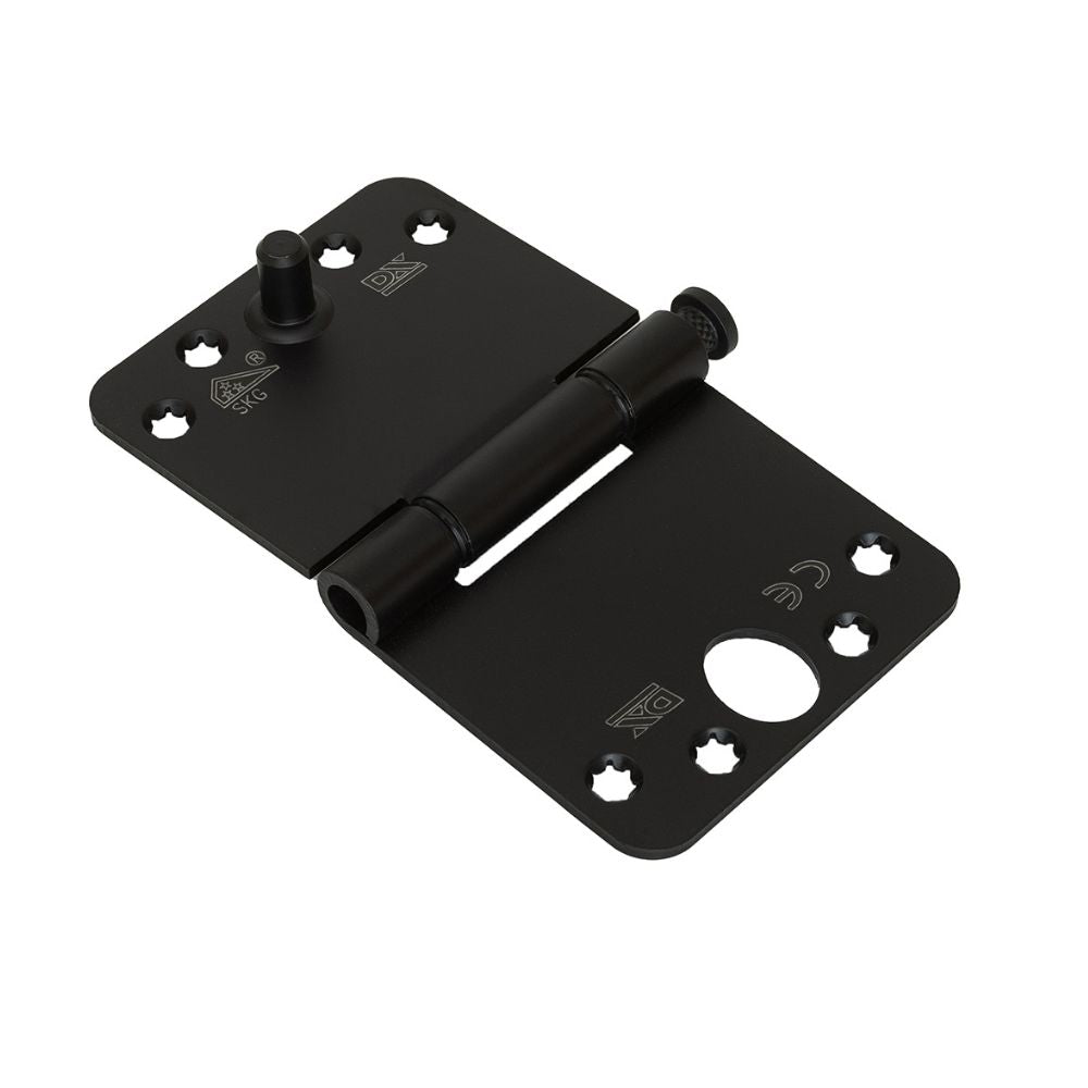 DX Glijlagerscharnier | Ronde hoeken  | 89x150 mm | Mat zwart - Deurbeslag-expert