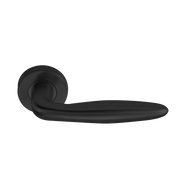 Formani | Deurkruk BASIC LBXVIIIH op ronde rozet | PVD Gunmetal - Deurbeslag-expert