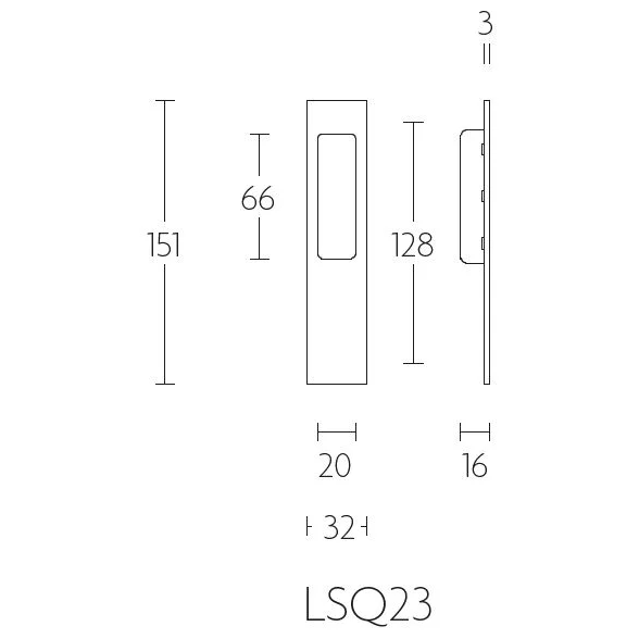 Formani | Schuifdeurkommen | LSQ23 | 151mm | Brons
