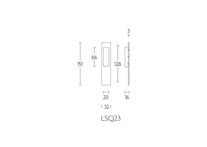 Formani | Schuifdeurkommen | LSQ23B| 70mm | Brons