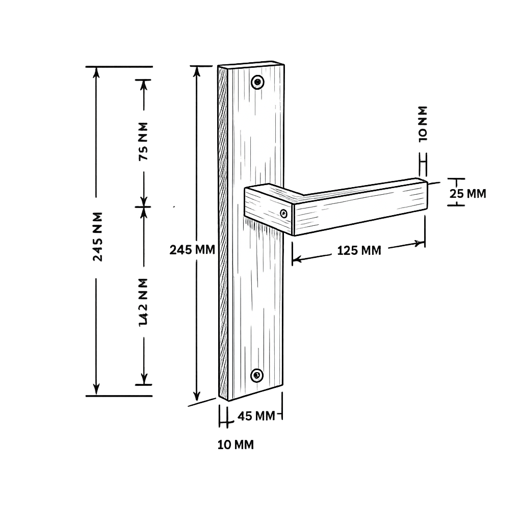 Griff Meister | Deurkruk Fortis | Op schild | Blind