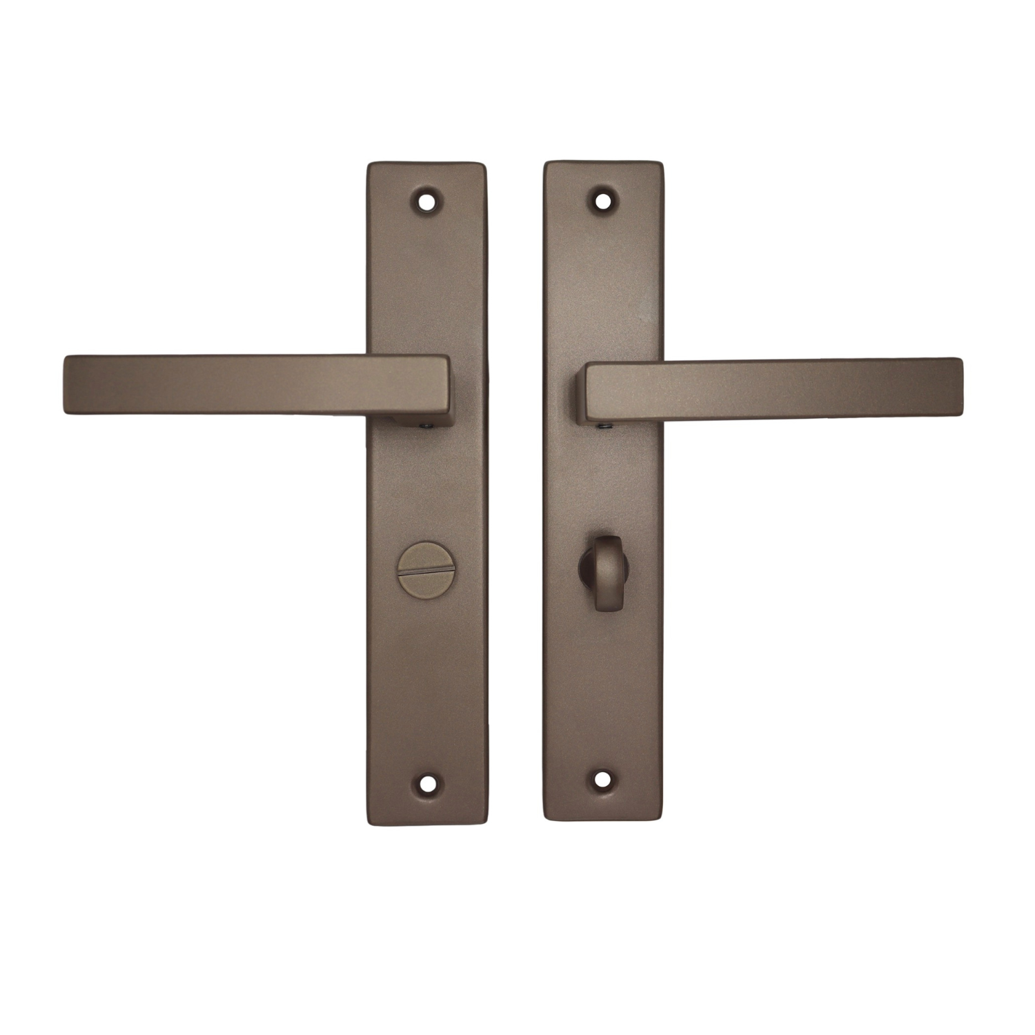 Griff Meister | Deurkruk Fortis | Op schild | WC63/8 | Toilet - Deurbeslag-expert