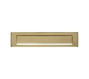 Intersteel Briefplaat Rechthoekig 340x75mm met Klep/regenrand PVD Messingkleur - Deurbeslag-expert