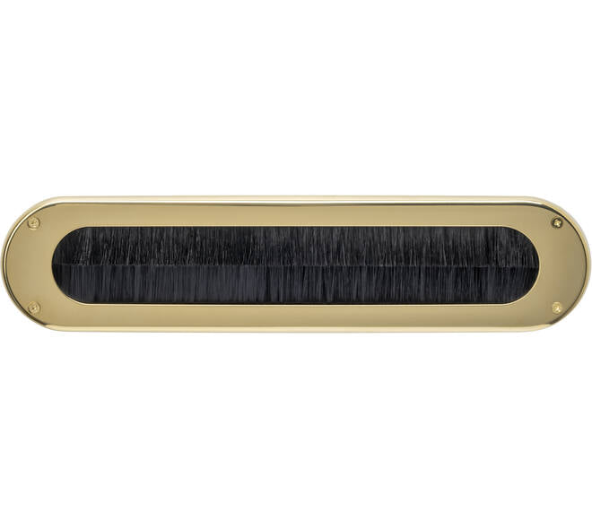 Intersteel Tochtwering 340x80mm Ovaal PVD Messingkleur - Deurbeslag-expert