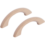 Differnz | Meubelgreep Hout - Boog | 64 mm | Chroom