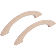 Differnz | Meubelgreep Hout - Boog | 96 mm | Chroom