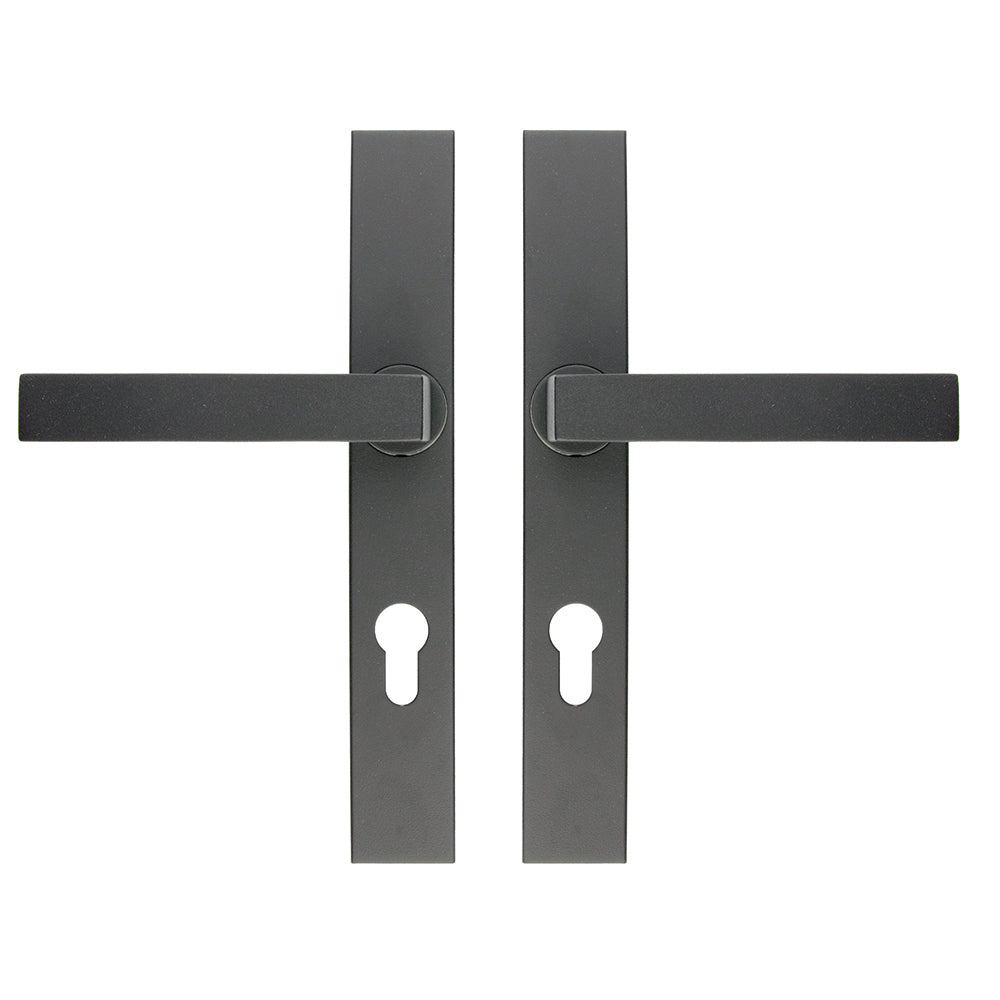 HDD Pro | Veiligheidsgarnituur | Rechthoek Kruk/kruk | Zwart Structuur UV | 72mm