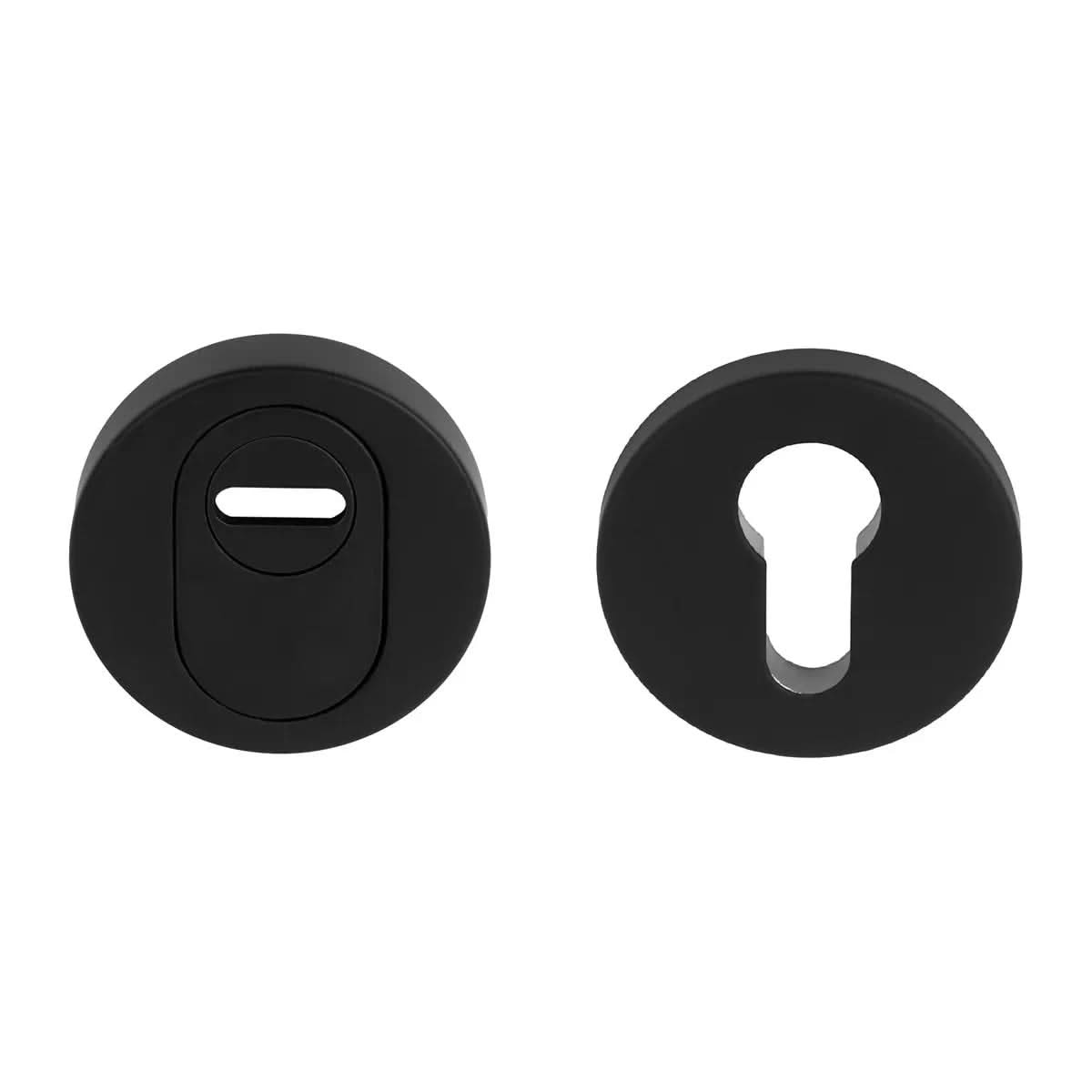 Formani | Voordeurset | knop/kruk | Mat Zwart LB7-19 | SKG3 - Deurbeslag-expert