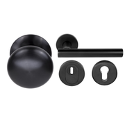 Formani | Voordeurset | knop/kruk | Zwart PVD LB7-19 | SKG3 - Deurbeslag-expert