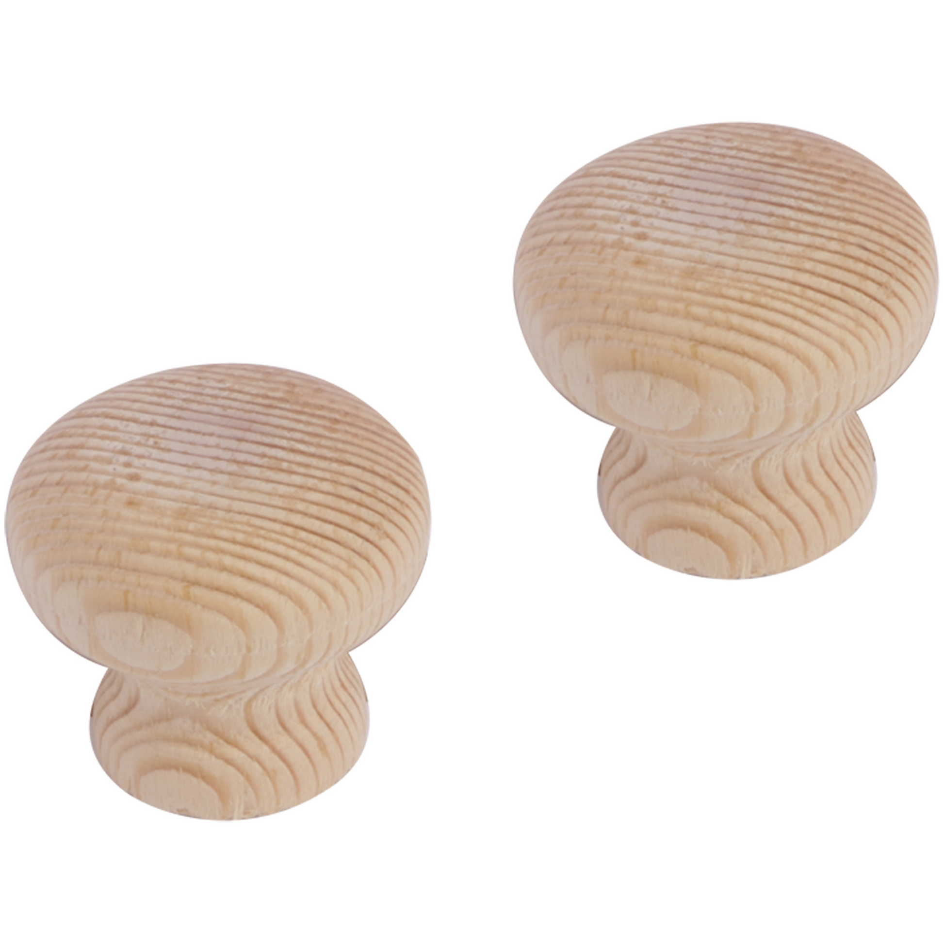 Differnz | Meubelknop Rond - Hol - Paddenstoel - Hout | 30 mm | Hout