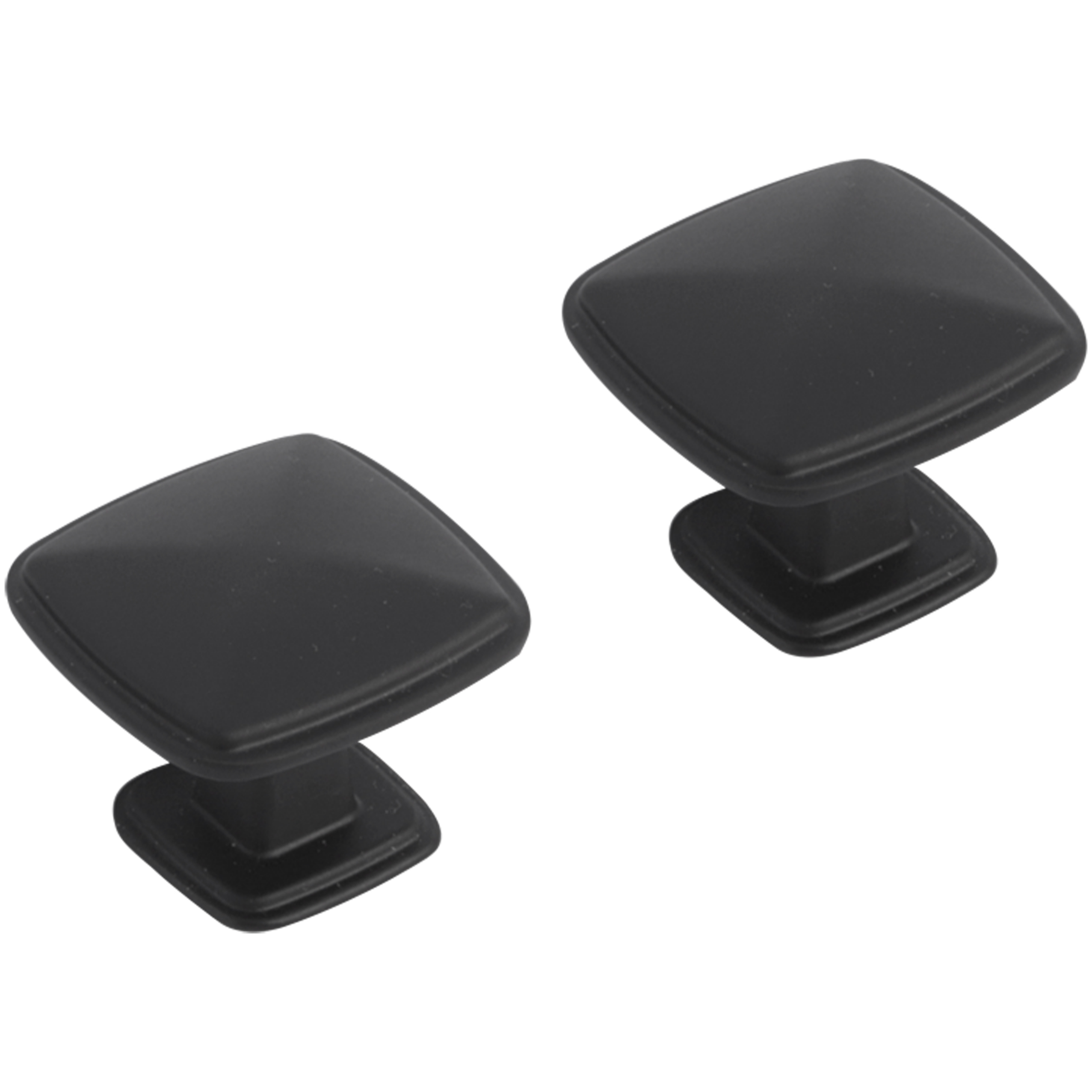 Differnz | Meubelknop Vierkant | 25 mm | Mat Zwart