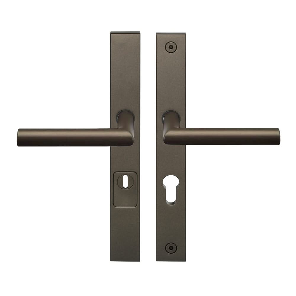 FORMANI Achterdeur Veiligheidsbeslag | LB2-19 kruk/kruk | Brons | SKG3 Smalschild - Deurbeslag-expert