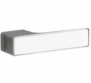 Artitec deurkruk op rozet Maximal Glans chroom/Wit glas - Deurbeslag-expert