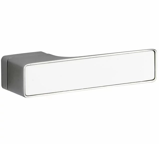 Artitec deurkruk op rozet Maximal Glans chroom/Wit glas - Deurbeslag-expert