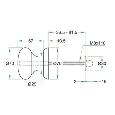 Artitec Mi Satori Voordeurknop ORION zwart