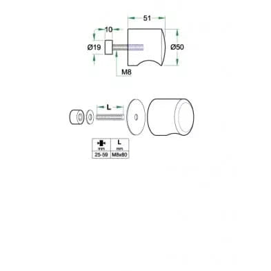 Artitec Mi Satori Voordeurknop STAR rvs mat ø50 mm