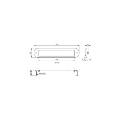 Artitec Brievenbus Briefplaat ORION ovaal zwart