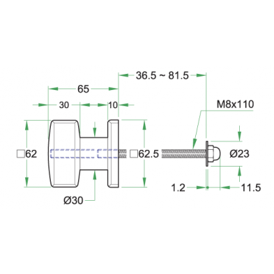 Artitec Mi Satori Voordeurknop QUADRA rvs mat