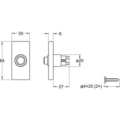 Artitec Mi Satori Beldrukker rechthoekig rvs mat