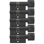 dom plura mat zwart 5gelijksluitende cilinders
