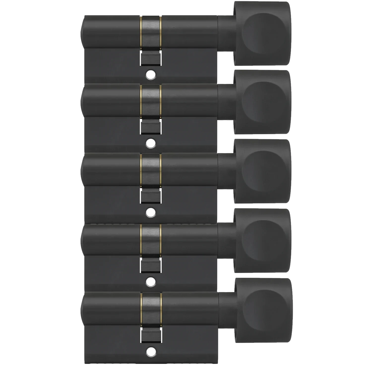 dom plura mat zwart 5gelijksluitende cilinders