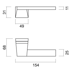 HDD Pro DEURKRUK PRO SELIZ Messing Gelakt - Deurbeslag-expert