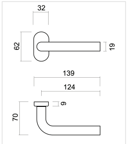 HDD Pro DEURKRUK PRO PROFIEL L SHAPE 19MM INOX PLUS - Deurbeslag-expert