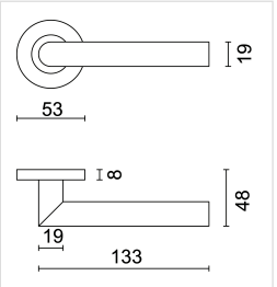 HDD Pro DEURKRUK PRO ROLLUIK I SHAPE 19MM INOX PLUS - Deurbeslag-expert