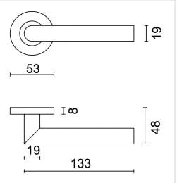HDD Pro DEURKRUK PRO ROLLUIK I SHAPE 19MM ZWART STRUCTUUR UV - Deurbeslag-expert